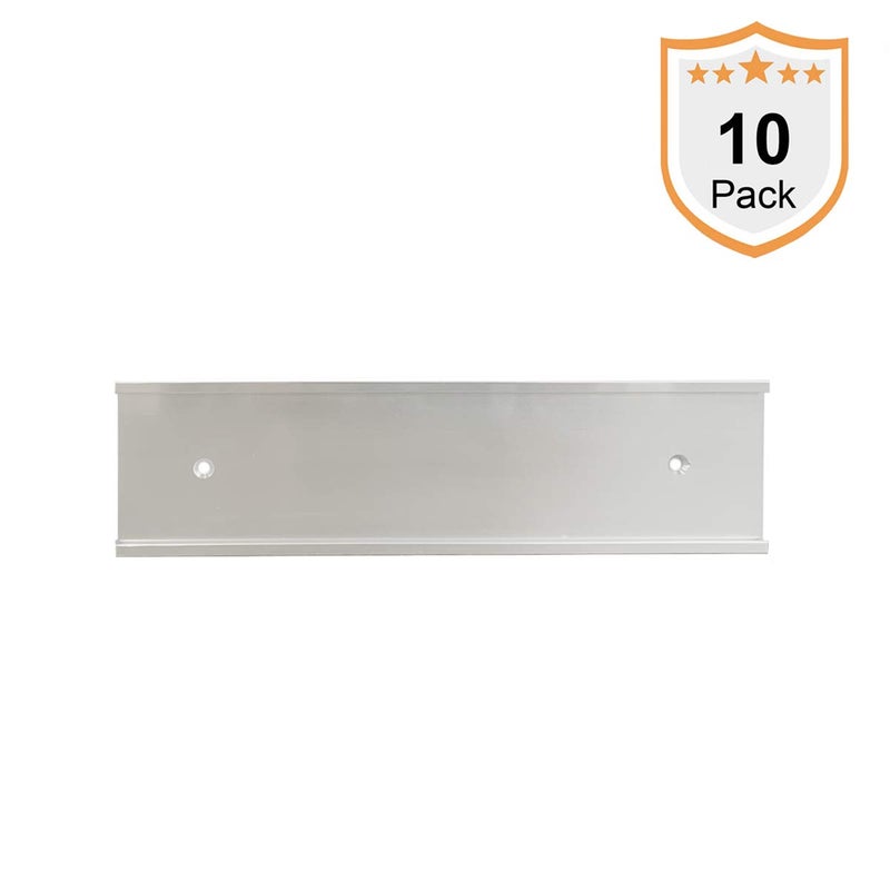 NapTags Nameplate Holder - Wall or Door - Silver 8 x 2 in a 10 Pack - Image 2